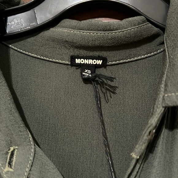 Monrow Crepe Long Sleeve Jumpsuit in Camo - Picture 6 of 6